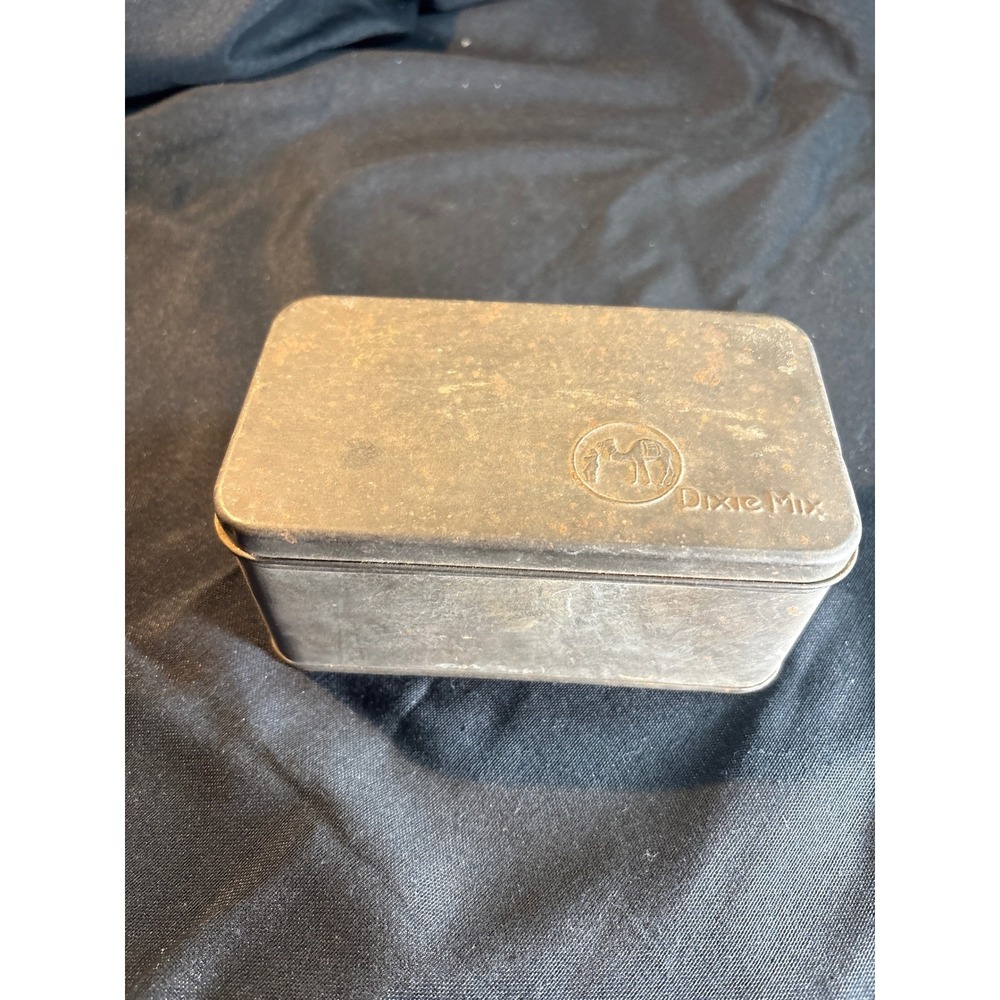 Dixie Mix Vintage Tin Box Camel‎ Embossed CANCO Collectible Storage Container